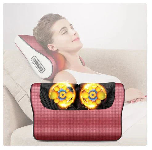 QANEETH™ Red Pillow Massager – جهاز تدليك الوسادة الحمراء
